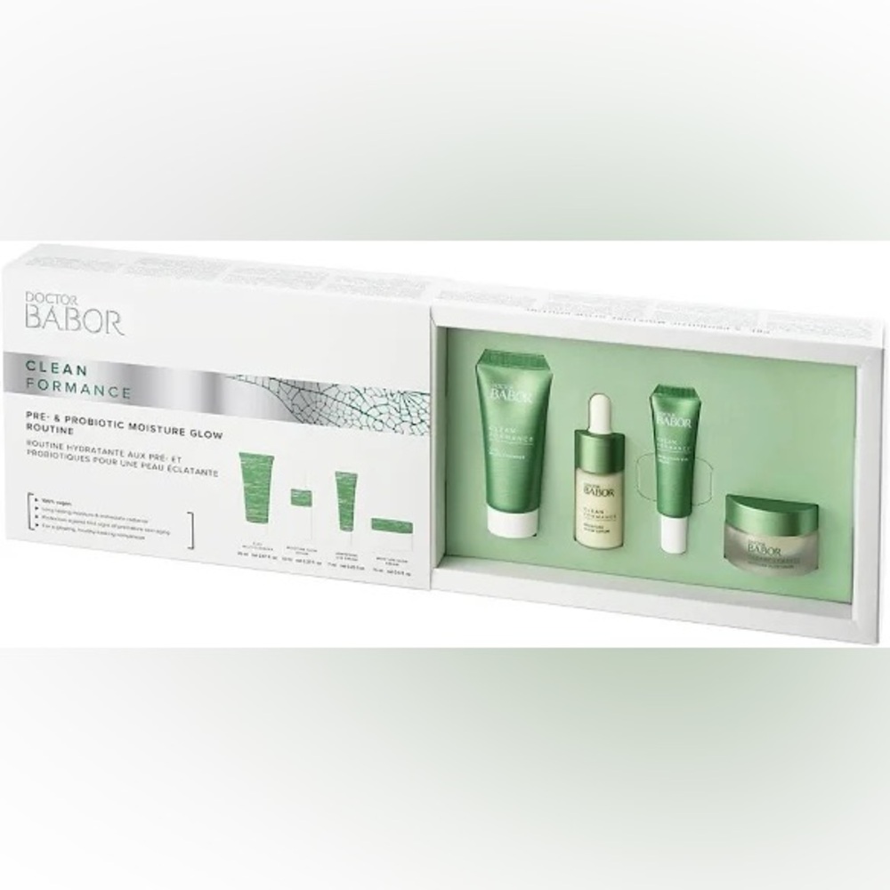 NIB Babor Cleanformance Pre- & Probiotic Moisture Glow Routine Travel Set - Picture 2 of 9